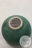 Saxbo Eva Stæhr Nielsen Lille Stentøjsskål med flot grøn glasur No 38