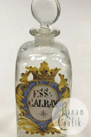 Holmegaard Apotekerflasken, krukke med tekst ESS GALBAN fra 1993