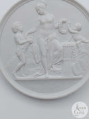 Bertel Thorvaldsen: Bing and Grondahl bisque plate "Childhood and Spring".