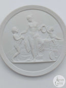 Royal Copenhagen bisquit plate "Childhood and Spring"