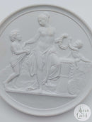 Bing og Grøndahl bisquit platte "Barndom og Forår" 20. årh. (no. 116)