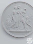 Bing and Grondahl bisquit plate "Youth and spring" 20th century. (no. 117)