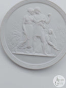 Royal Copenhagen bisquit plate "Youth and spring" 20th century. (no. 117)