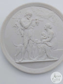 Royal Copenhagen bisquit plate "Manhood and autumn" 19th century (no. 118)