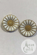 Georg Jensen Ohrringe aus vergoldetem Sterlingsilber Marguerite (Clips)