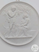 Bing and Grondahl bisquit plate "Manhood and autumn" 19th century (no. 118)