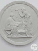 Royal Copenhagen bisquit plate "Old age and winter" 20th century. (no. 119)