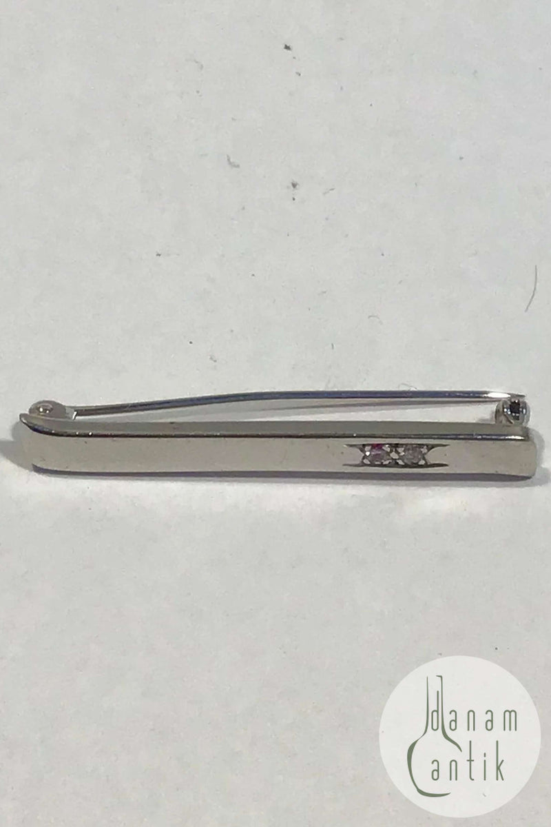 Jos. Kahn A/S 14 K Hvidguld Broche/slipsenål