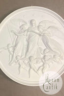 Thorvaldsen: Royal Copenhagen Biscuit Platte" Christmas Joy in Heaven" No 111