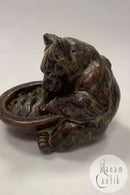 Royal Copenhagen Stoneware Figure Knud Kyhn Bear with Bowl No. 21737