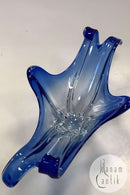 Stor Blå Murano Kunstglas Skål Italien