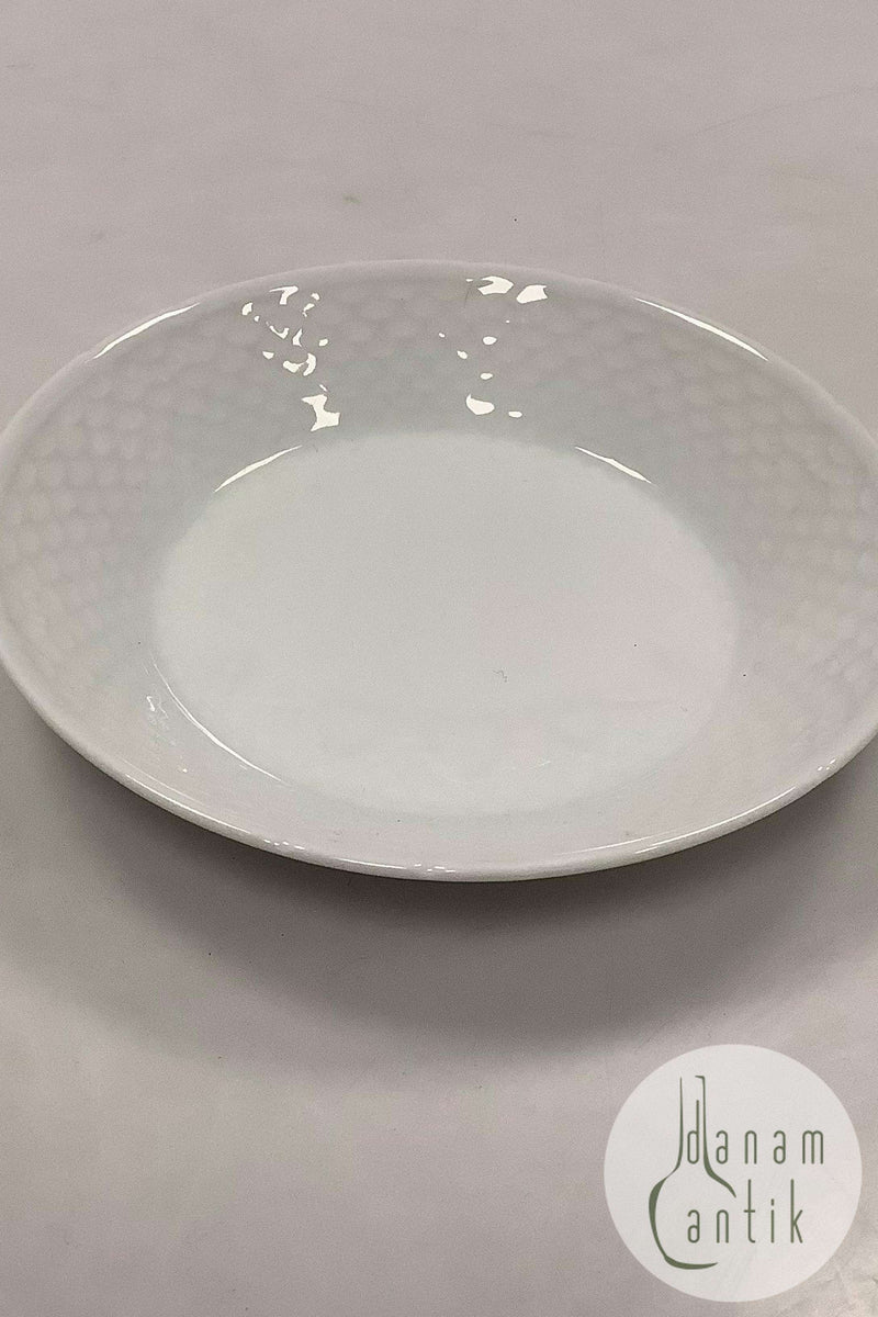 Bing og Grøndahl Elegance, Hvid Lille Rund Kompot Skål No 21A.  Måler 14 cm dia. / 5 33/64"