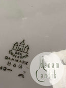 Bing and Grondahl Saxon Flower, White Triangular Dish No 40