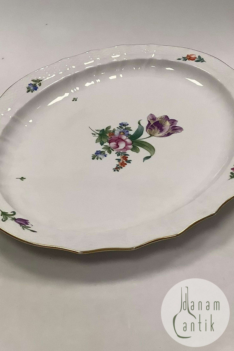 Royal Copenhagen Saxon Flower Light Oval Serving Dish No 1559