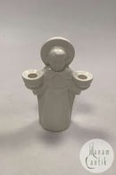 Aluminia Hvid Juleengel Lysestage No. 2283