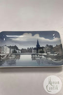 Bing und Grondahl Rechteckige Schale mit Aarhus-Hafen Nr. 589/456