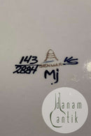 Aluminia/Royal Copenhagen Fajance Tenera Skål med fugl No. 143/2884