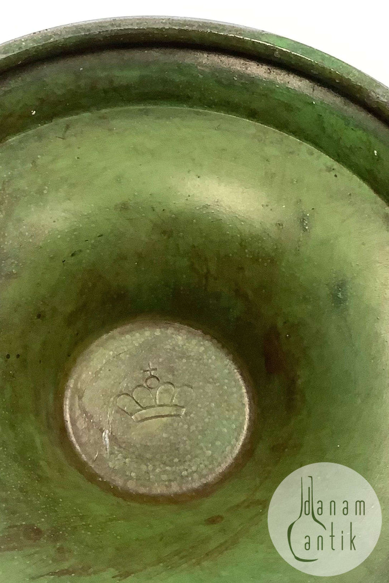 Et par Dansk små bronze stager med fulge motiv