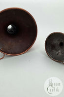 Par tragte i kobber. Fremstillet i Danmark omkring 1900.