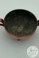 Kandis eller sukkerskål i kobber. Fremstillet i Danmark omkring 1860