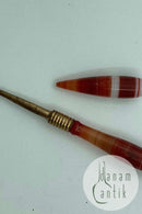 Agat nips. Den ene del "snørrebåndshjælper"  Sælges samlet.