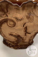 Soeholm flowerpot cover in Earthenware with Sea Horses and Putti Bornholm
