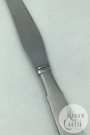 Georg Jensen Mitra Mat Stainless Dining knife ショートハンドル、ロングブレード、カッティングエッジ付き。