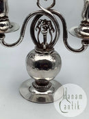 Georg Jensen Sterling Sølv Toarmet Lysestage No 324