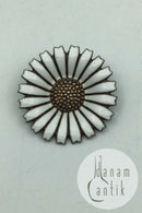 Anton Michelsen Forgyldt Sterling Sølv Marguerit Broche