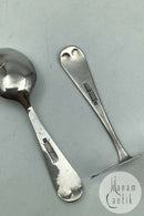 Kinesisk Sølv Barnebestik i vestlig stil (Ske og Skubber)