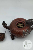 Gorham Mixet Metal Sølv / Kobber Olie Lampe Art Nouveau