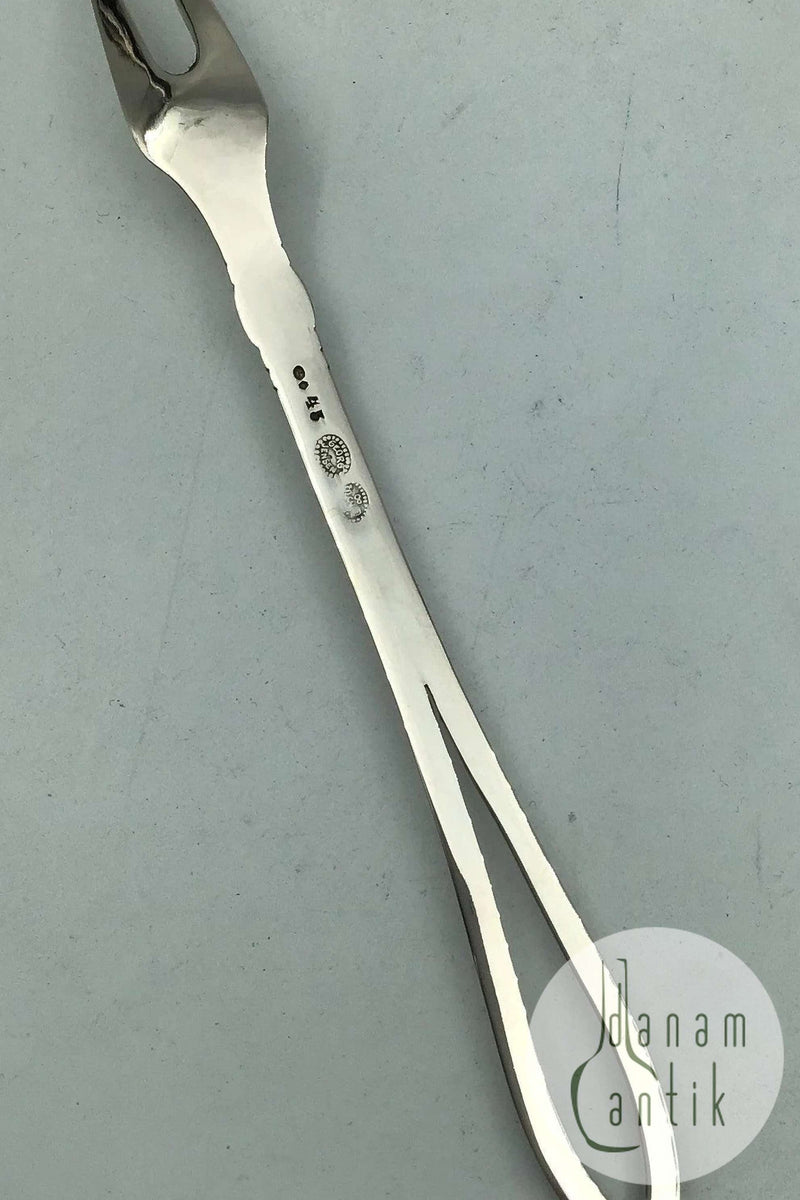 Georg Jensen Sølv Ornamental Kødgaffel No 45
