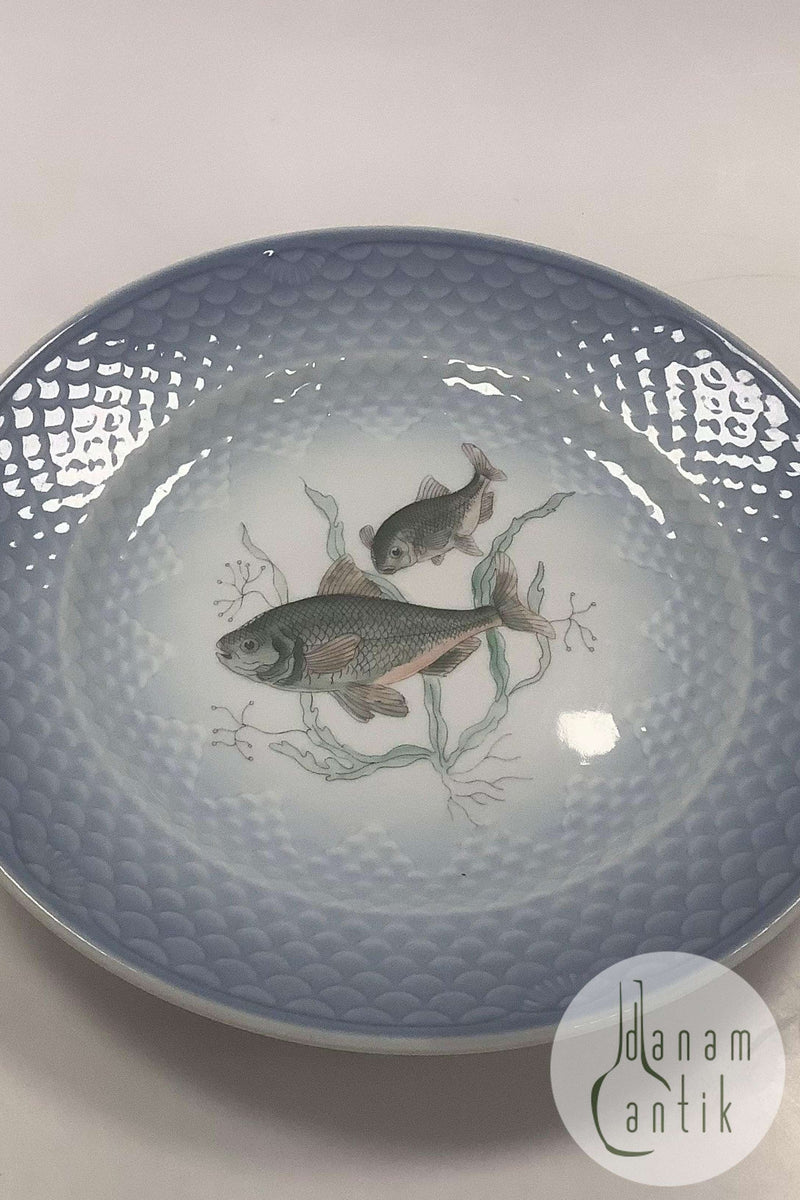 Bing and Grondahl Blue Tone Fish Plate Motif 12 Bream No. 716