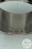 Dansk Sølv Servietring med Blomster motiv