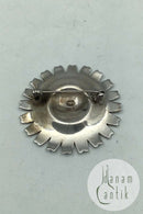 Georg Jensen Sterling Sølv Marguerit Broche, Lyseblå