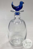 Holmegaard Glashütte Noah Karaffe mit blauem Vogel