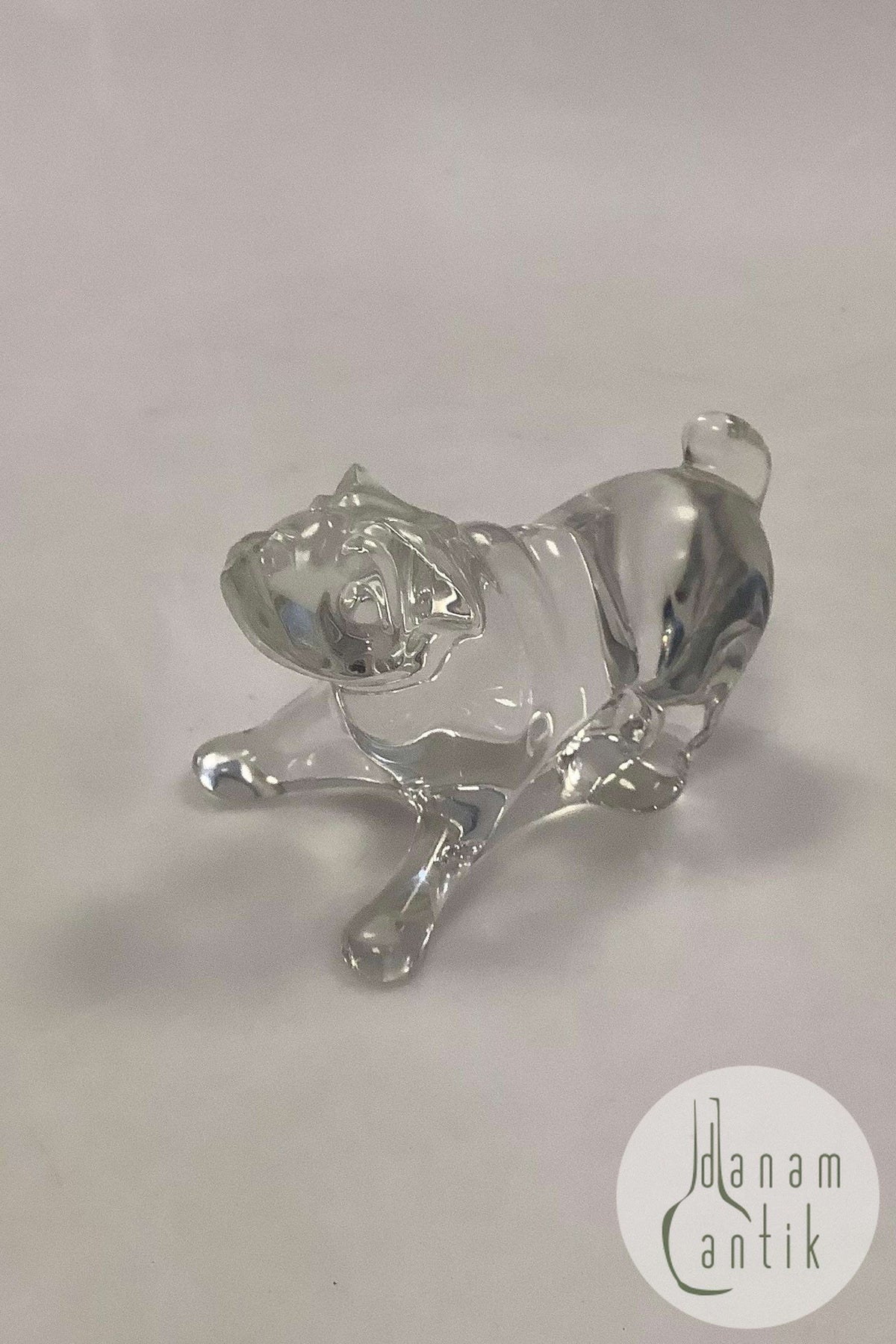 Baccarat French Glass Bulldog Figure