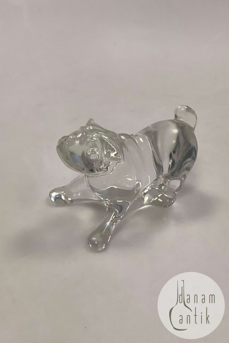 バカラのブルドック Baccarat French Glass Bulldog Figure