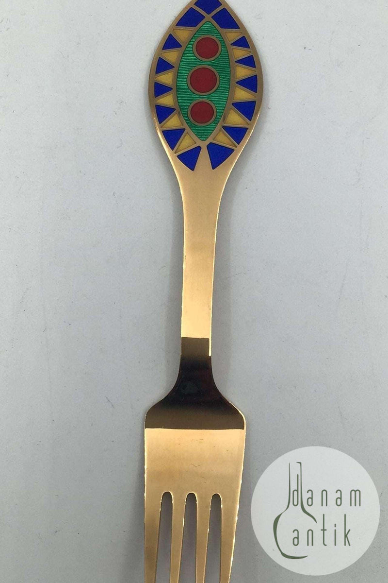 A. Michelsen Julegaffel 1998 I Forgyldt Sterling Sølv med Emalje