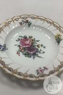 Royal Copenhagen Saksisk Blomst Gennembrudt tallerken No 1577