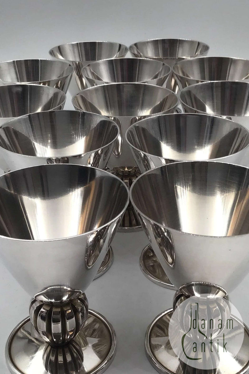 Evald Nielsen Sterling Sølv Cocktailglas (12 stk)