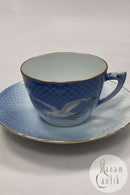 Bing und Grondahl Seemöwe mit goldener Frühstückstasse und Untertasse Nr. 103