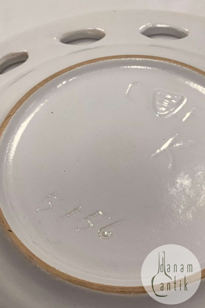 Michael Andersen og Søn Stort Glaseret Keramik Fad af Kvinde og Svane No 5156