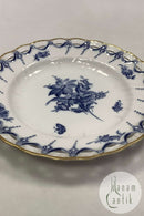 Antik Royal Copenhagen Blå Blomst Svejfet Gennembrudt Tallerken med Guld