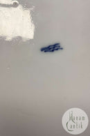 Antique Royal Copenhagen Blue Flower Curved Openwork Plate with Gold