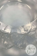 Rene Lalique Fransk Glas skål med Blomster dekoration ( frosted )