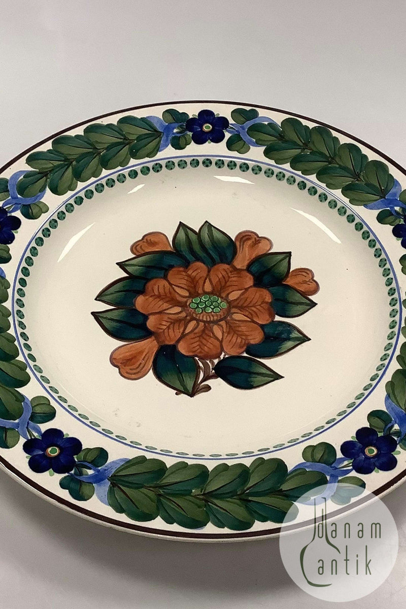 Aluminia Stor Vægplatte med Blomster Motif No 832 / 702