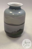 Bing og Grøndahl Art Nouveau vase med sø og båd Hjejlen og Himmelbjerget  No 8830 - 463