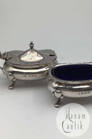 Adie Bros Ltd, Birmingham Sterling Sølv Salt / Peber Kar 1925/26
