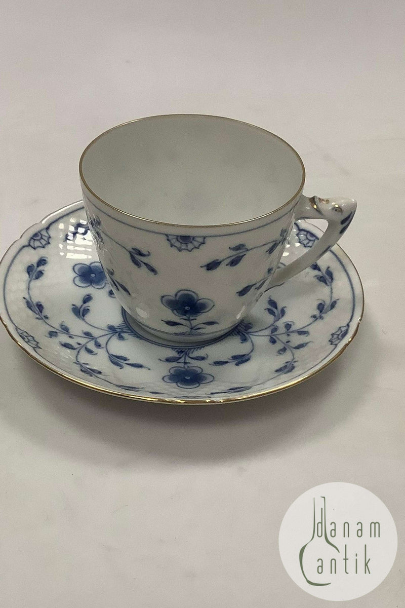 Bing 和 Grøndahl 蝴蝶与金色咖啡杯和碟子 No 102